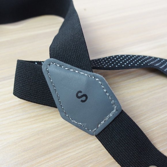 Suspender‎ Boy Black Clip On Y Back Polka Dots Adjustable Strap Stretch Elastic - Picture 4 of 7